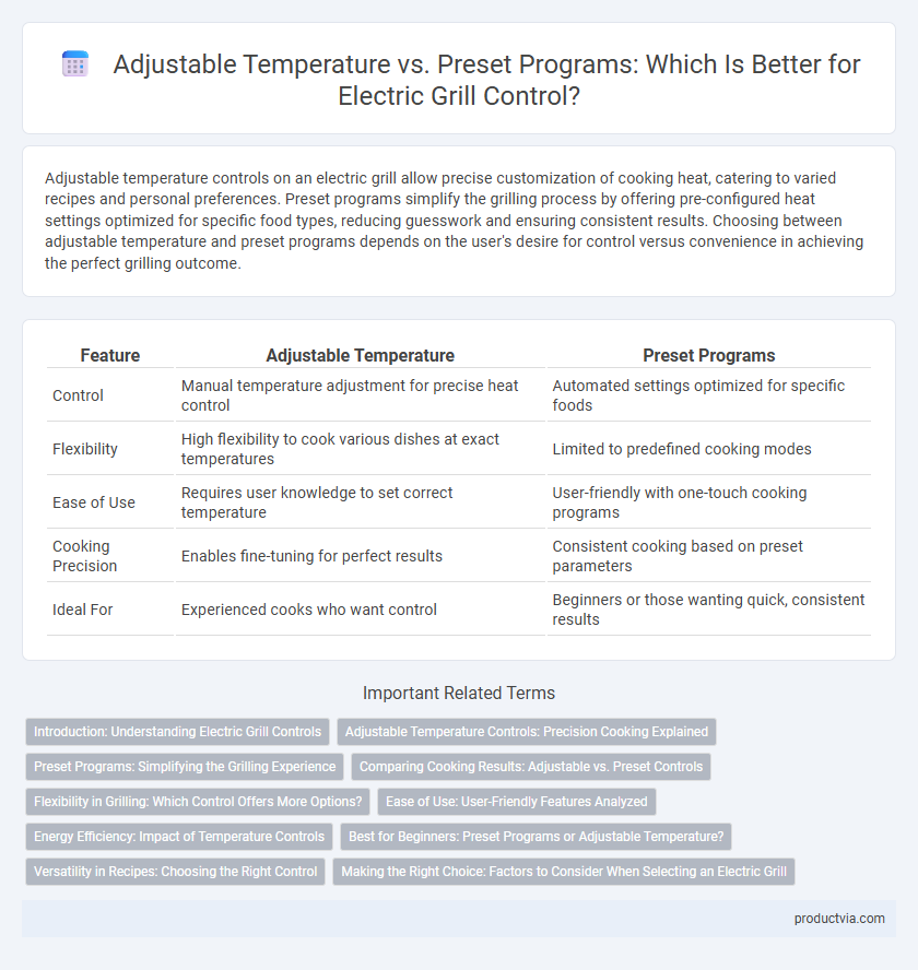 Adjustable Temperature vs. Preset Programs: Which Is Better for Electric Grill Control?