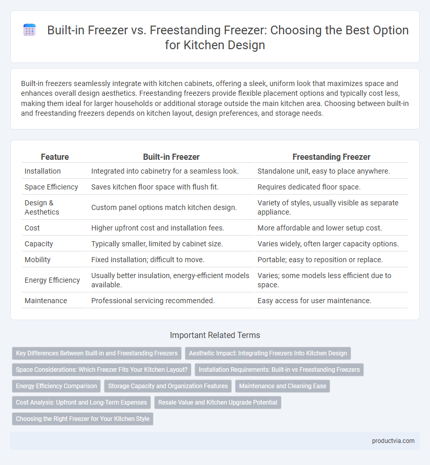 Built-in Freezer vs. Freestanding Freezer: Choosing the Best Option for Kitchen Design