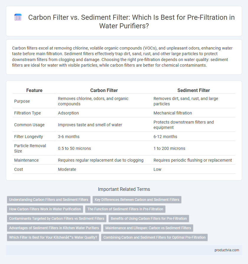 Carbon Filter vs. Sediment Filter: Which Is Best for Pre-Filtration in Water Purifiers?