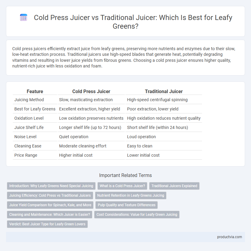 Cold Press Juicer vs Traditional Juicer: Which Is Best for Leafy Greens?