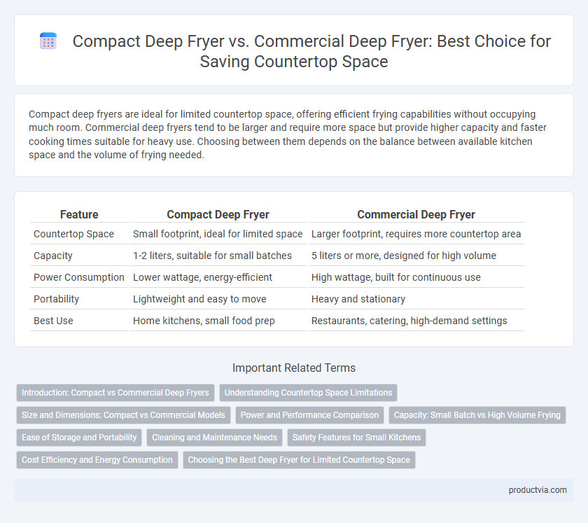 Compact Deep Fryer vs. Commercial Deep Fryer: Best Choice for Saving Countertop Space