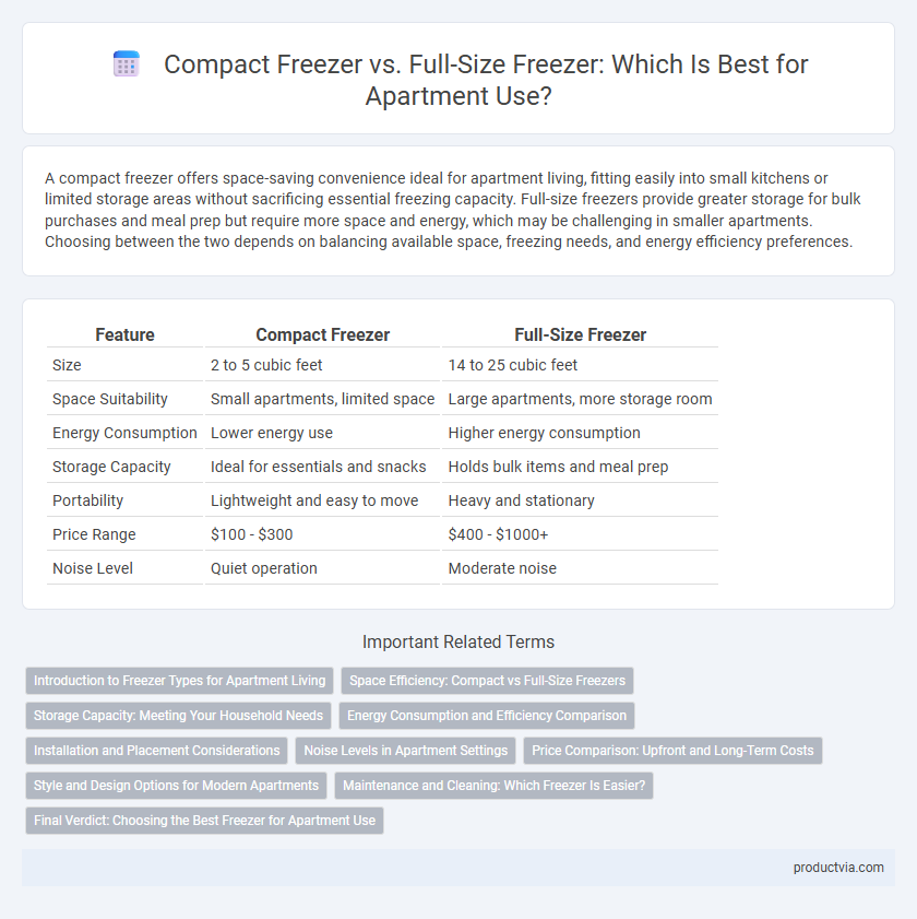 Compact Freezer vs. Full-Size Freezer: Which Is Best for Apartment Use?