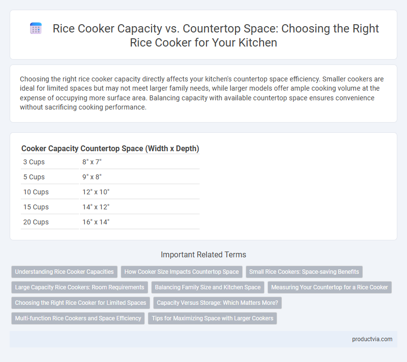Rice Cooker Capacity vs. Countertop Space: Choosing the Right Rice Cooker for Your Kitchen