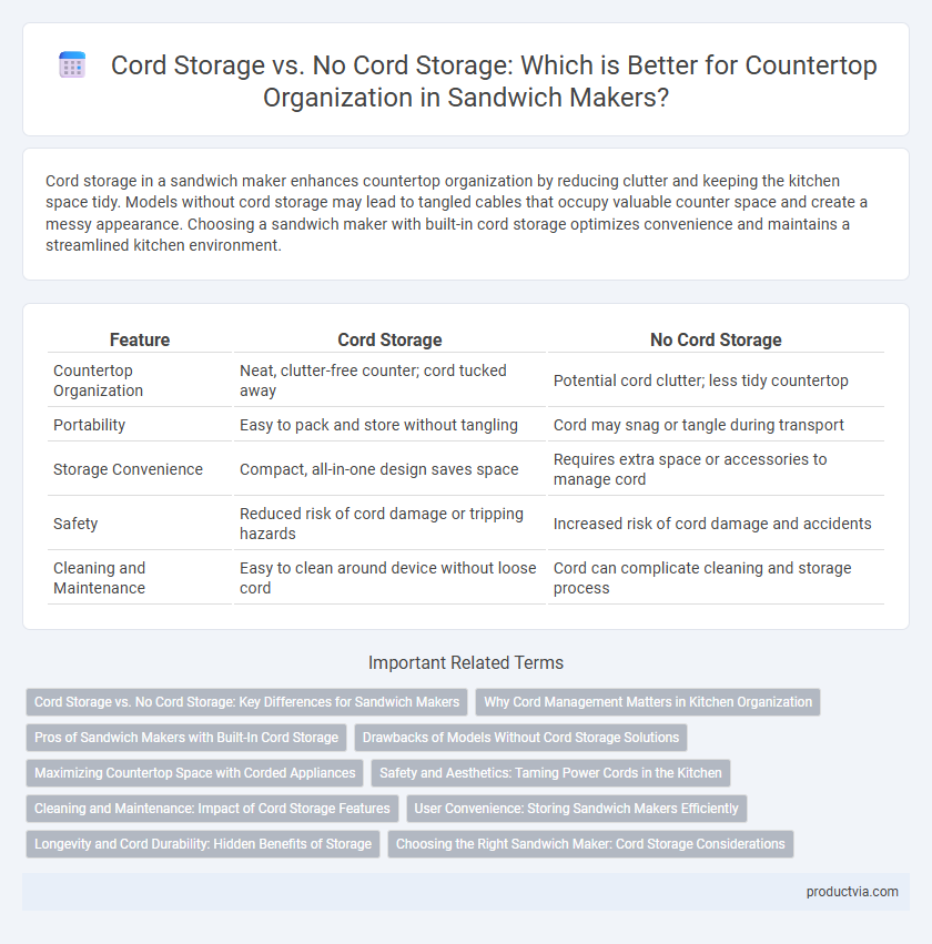 Cord Storage vs. No Cord Storage: Which is Better for Countertop Organization in Sandwich Makers?