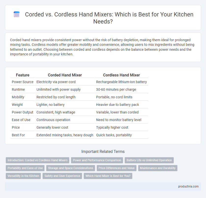 Corded vs. Cordless Hand Mixers: Which is Best for Your Kitchen Needs?
