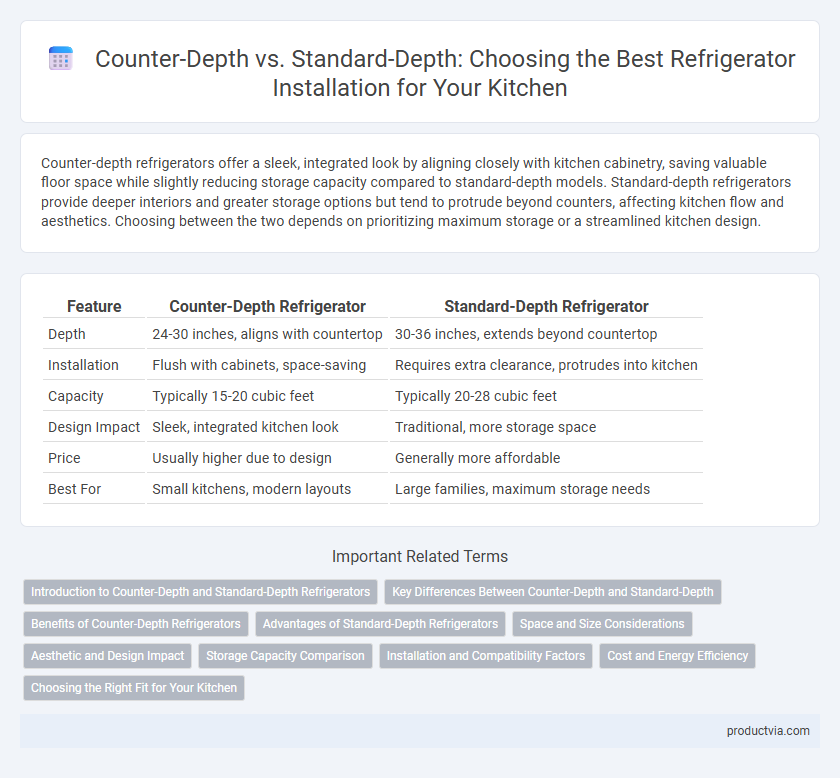 Counter-Depth vs. Standard-Depth: Choosing the Best Refrigerator Installation for Your Kitchen