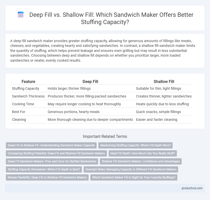 Deep Fill vs. Shallow Fill: Which Sandwich Maker Offers Better Stuffing Capacity?