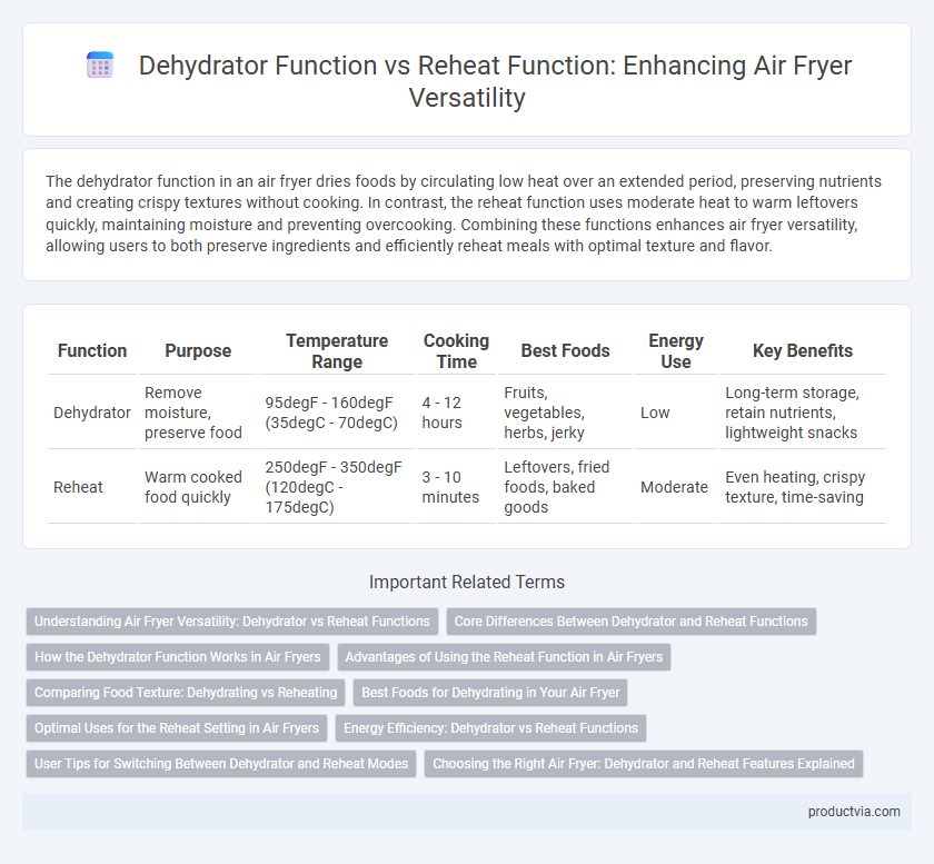 Dehydrator Function vs Reheat Function: Enhancing Air Fryer Versatility