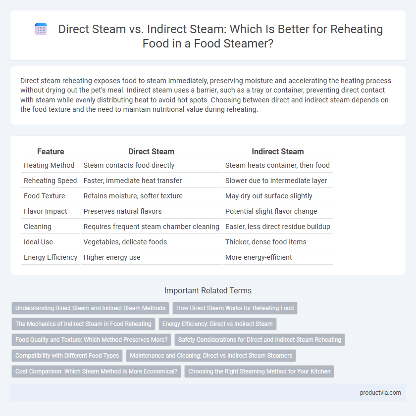 Direct Steam vs. Indirect Steam: Which Is Better for Reheating Food in a Food Steamer?