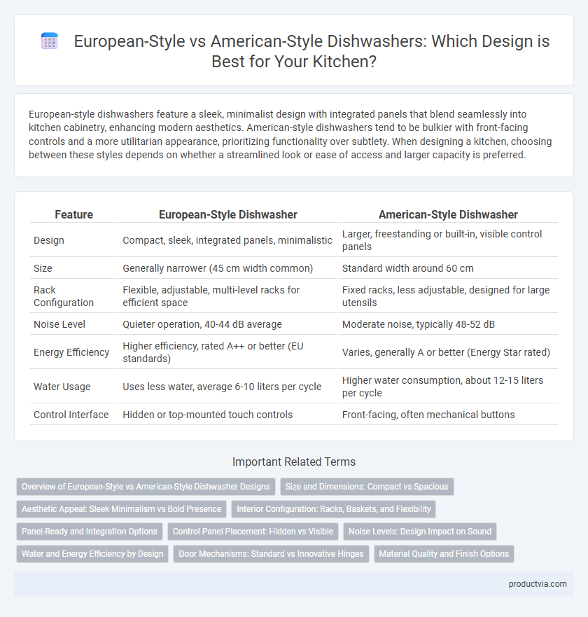 European-Style vs American-Style Dishwashers: Which Design is Best for Your Kitchen?