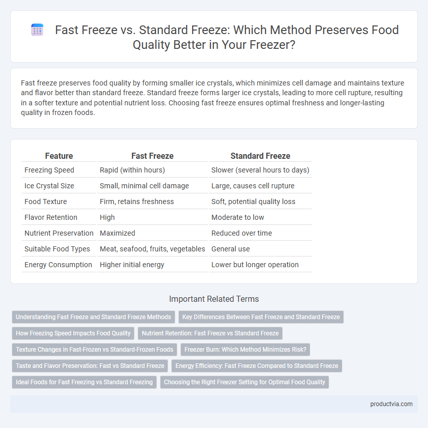 Fast Freeze vs. Standard Freeze: Which Method Preserves Food Quality Better in Your Freezer?