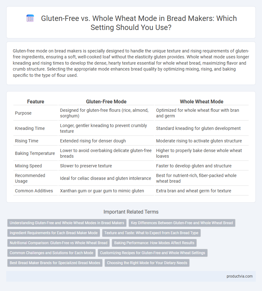 Gluten-Free vs. Whole Wheat Mode in Bread Makers: Which Setting Should You Use?