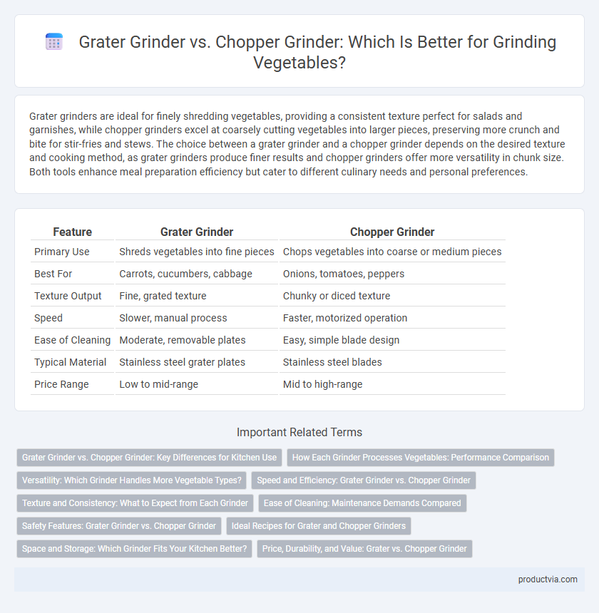 Grater Grinder vs. Chopper Grinder: Which Is Better for Grinding Vegetables?