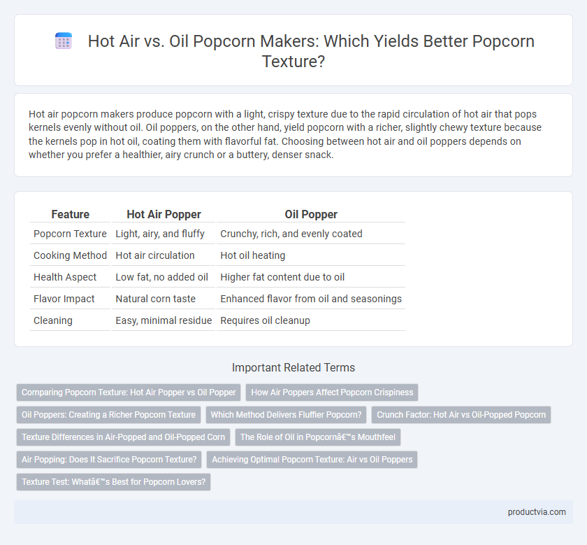 Hot Air vs. Oil Popcorn Makers: Which Yields Better Popcorn Texture?