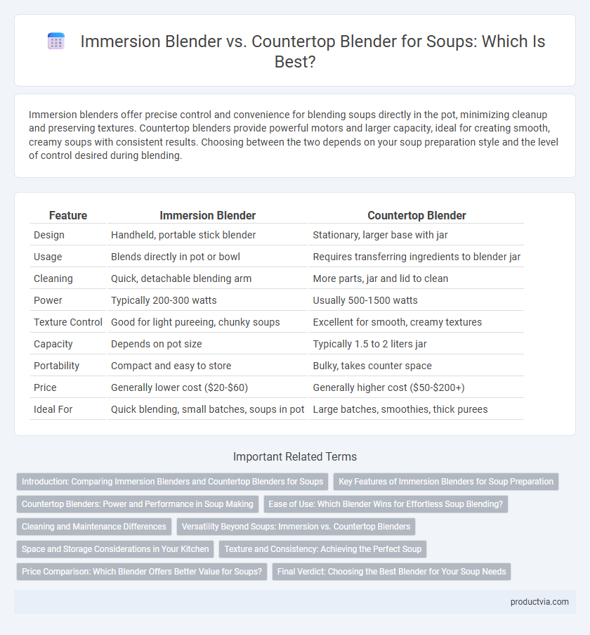 Immersion Blender vs. Countertop Blender for Soups: Which Is Best?