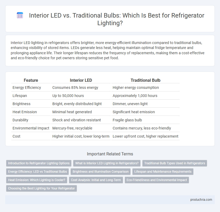 Interior LED vs. Traditional Bulbs: Which Is Best for Refrigerator Lighting?