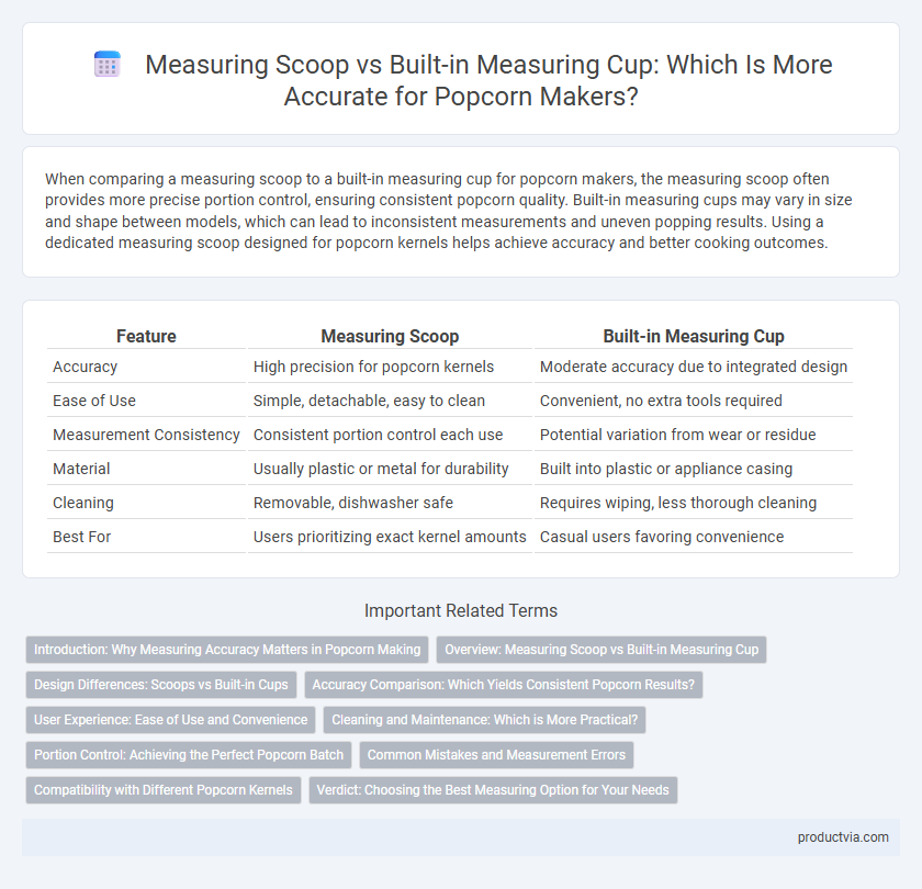 Measuring Scoop vs Built-in Measuring Cup: Which Is More Accurate for Popcorn Makers?