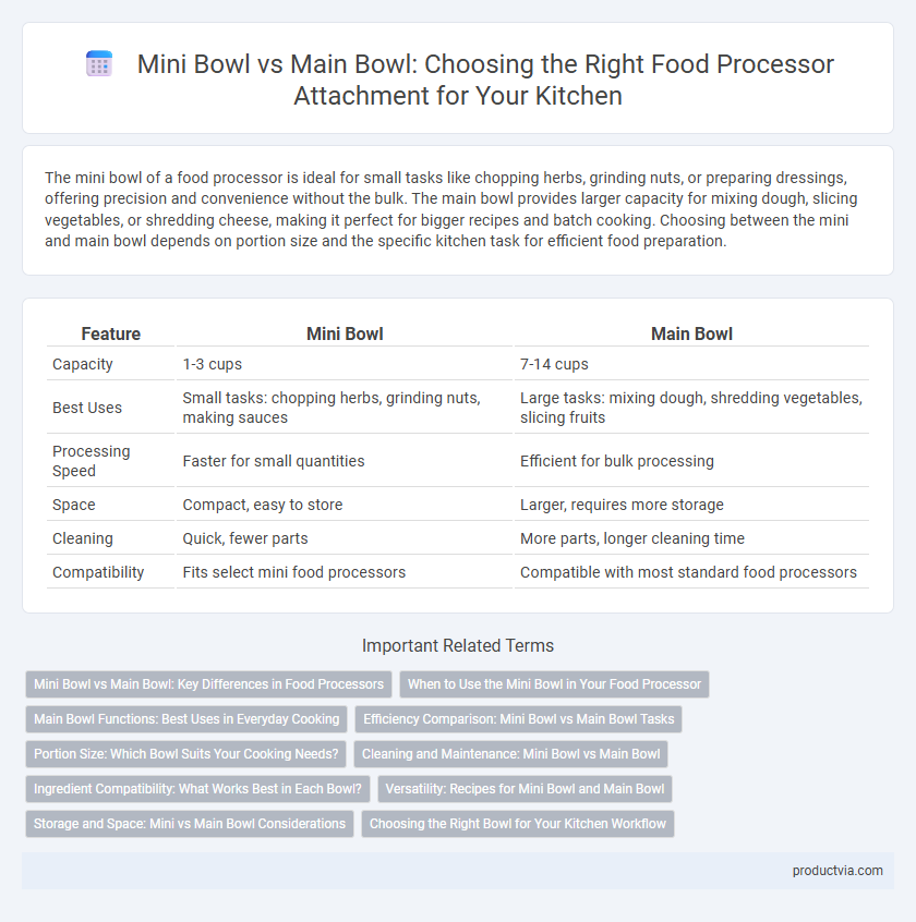 Mini Bowl vs Main Bowl: Choosing the Right Food Processor Attachment for Your Kitchen