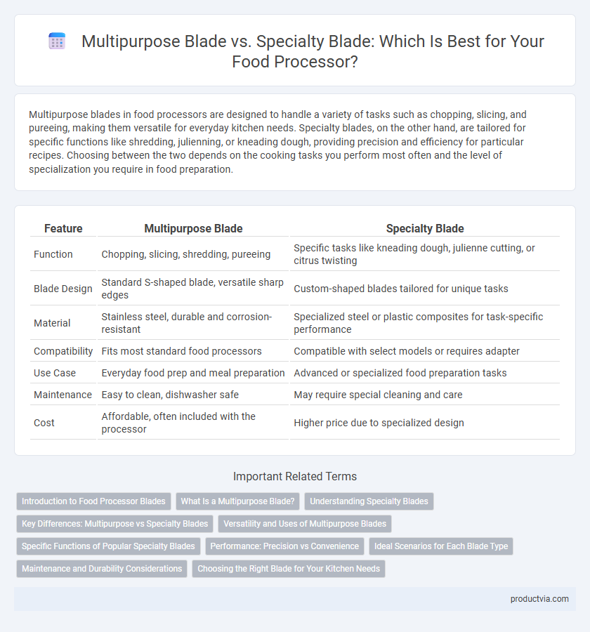 Multipurpose Blade vs. Specialty Blade: Which Is Best for Your Food Processor?