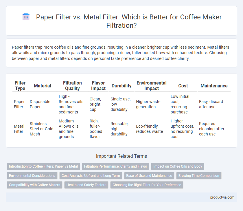 Paper Filter vs. Metal Filter: Which is Better for Coffee Maker Filtration?