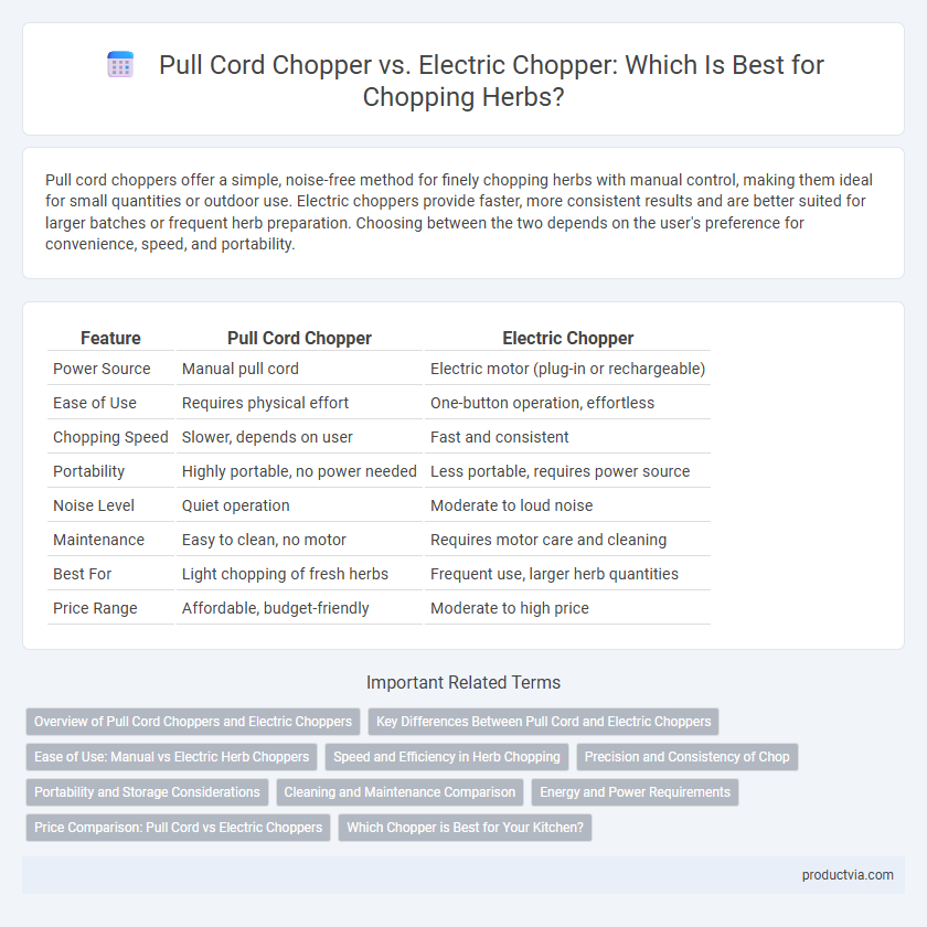 Pull Cord Chopper vs. Electric Chopper: Which Is Best for Chopping Herbs?