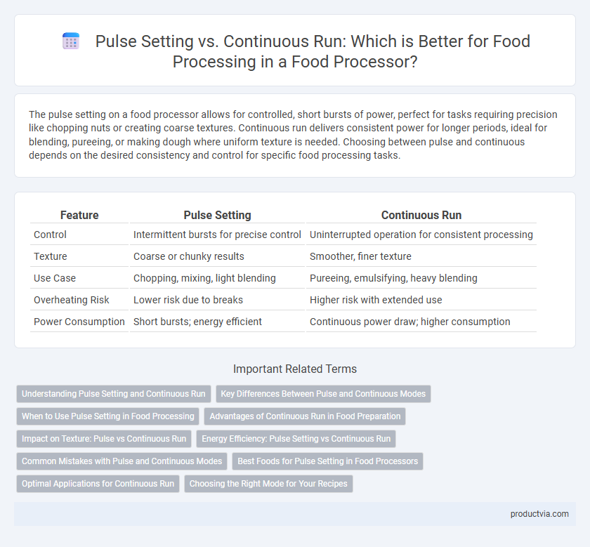 Pulse Setting vs. Continuous Run: Which is Better for Food Processing in a Food Processor?
