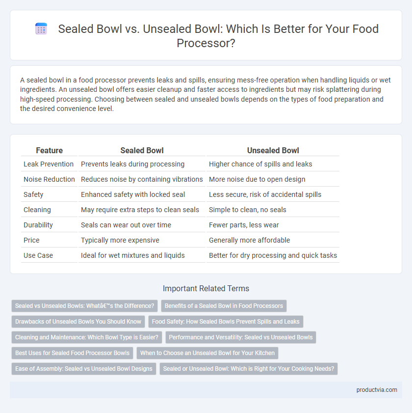 Sealed Bowl vs. Unsealed Bowl: Which Is Better for Your Food Processor?