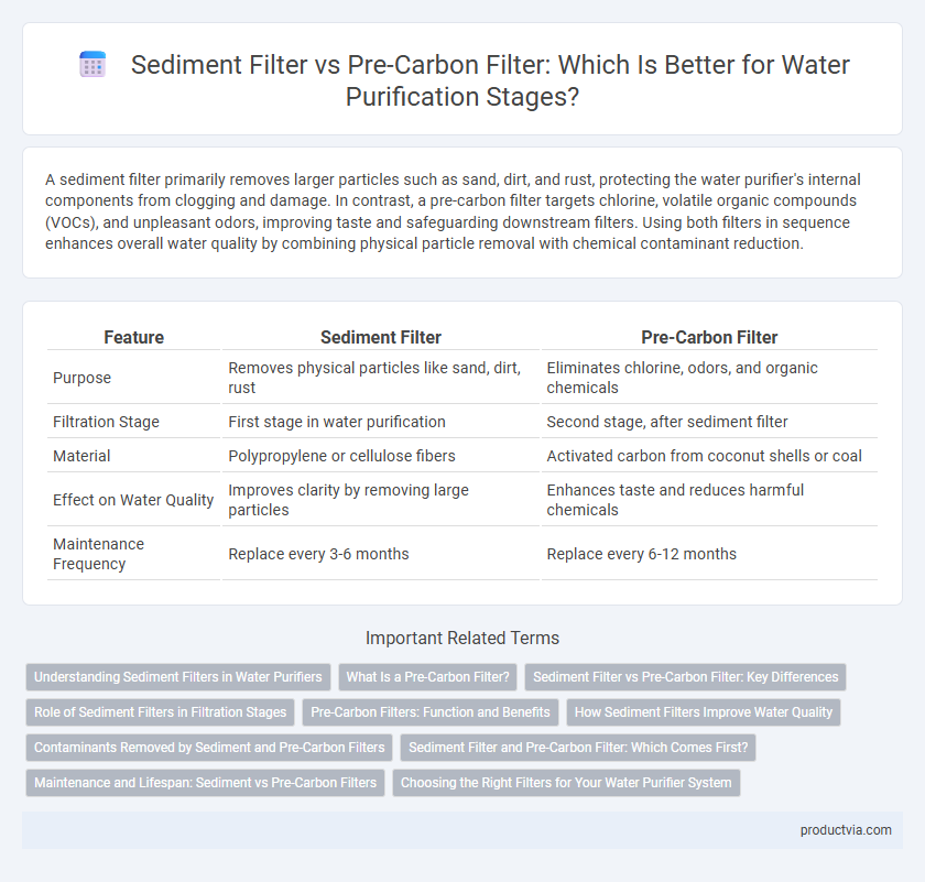 Sediment Filter vs Pre-Carbon Filter: Which Is Better for Water Purification Stages?