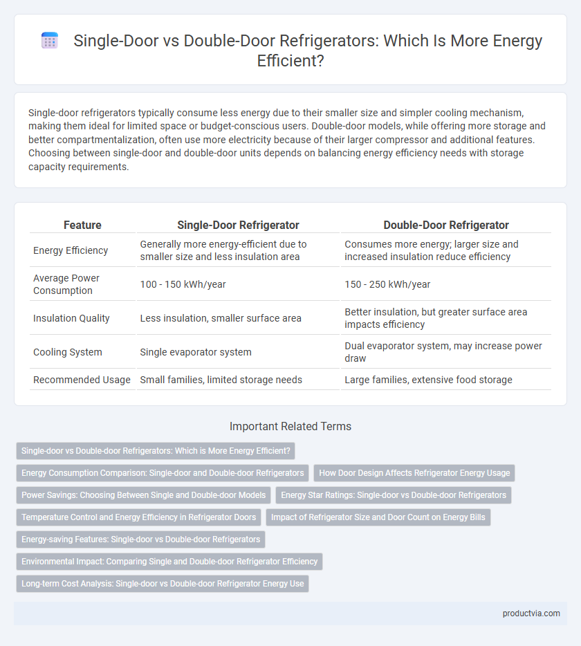 Single-Door vs Double-Door Refrigerators: Which Is More Energy Efficient?