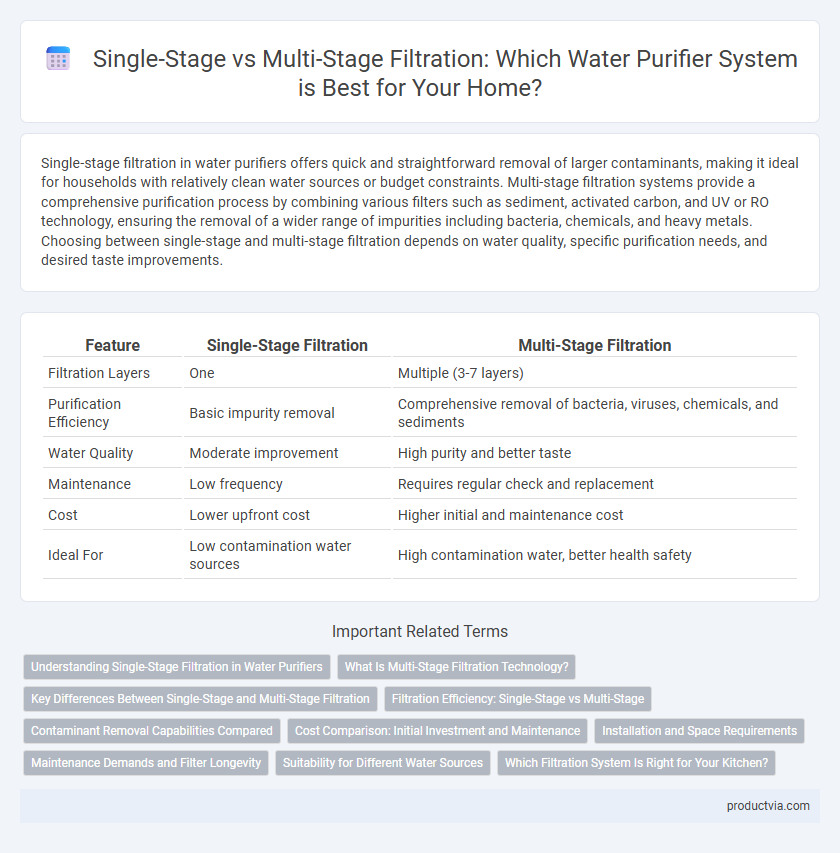 Single-Stage vs Multi-Stage Filtration: Which Water Purifier System is Best for Your Home?