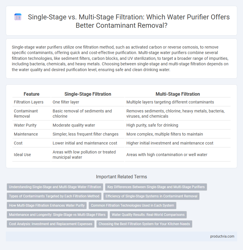 Single-Stage vs. Multi-Stage Filtration: Which Water Purifier Offers Better Contaminant Removal?