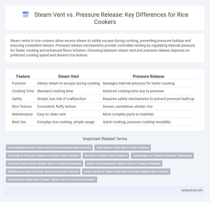 Steam Vent vs. Pressure Release: Key Differences for Rice Cookers