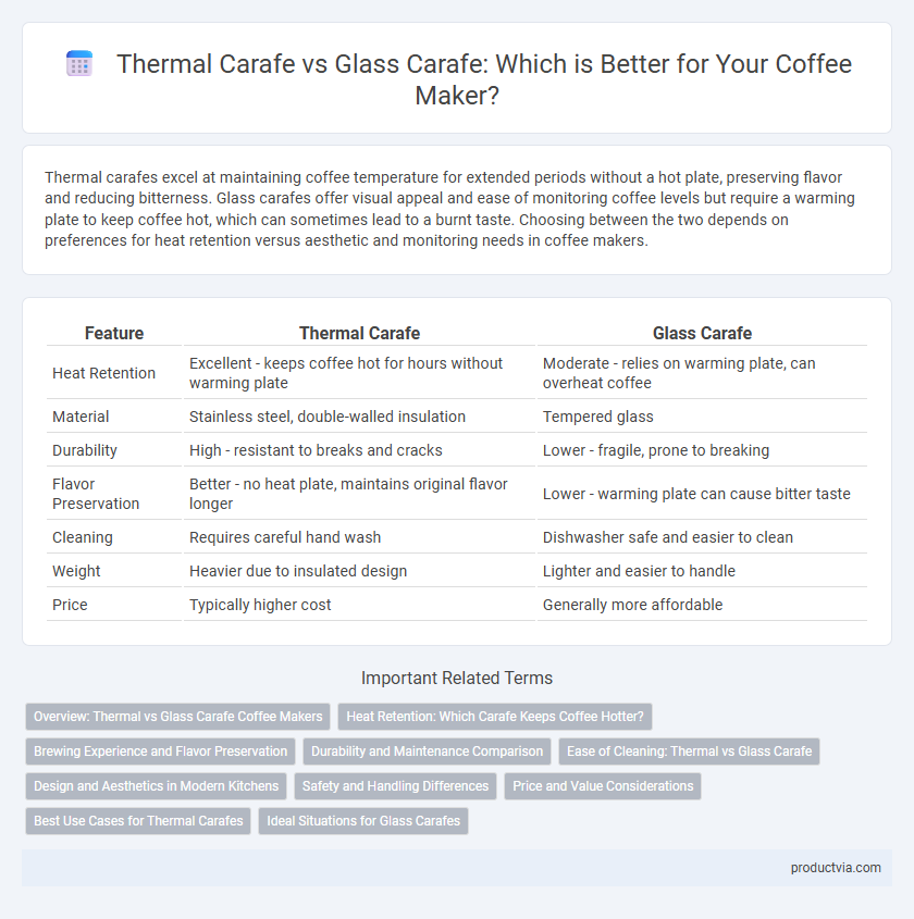Thermal Carafe vs Glass Carafe: Which is Better for Your Coffee Maker?