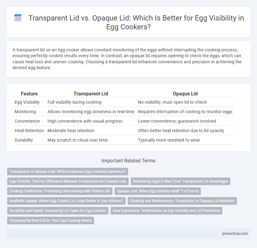 Transparent Lid vs. Opaque Lid: Which Is Better for Egg Visibility in Egg Cookers?