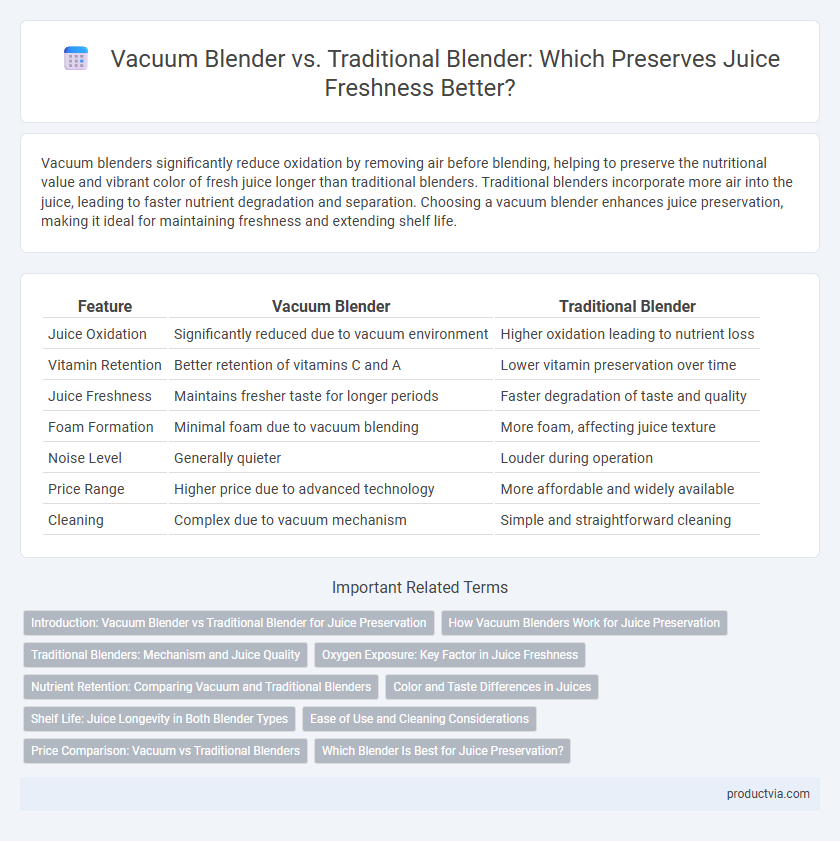 Vacuum Blender vs. Traditional Blender: Which Preserves Juice Freshness Better?