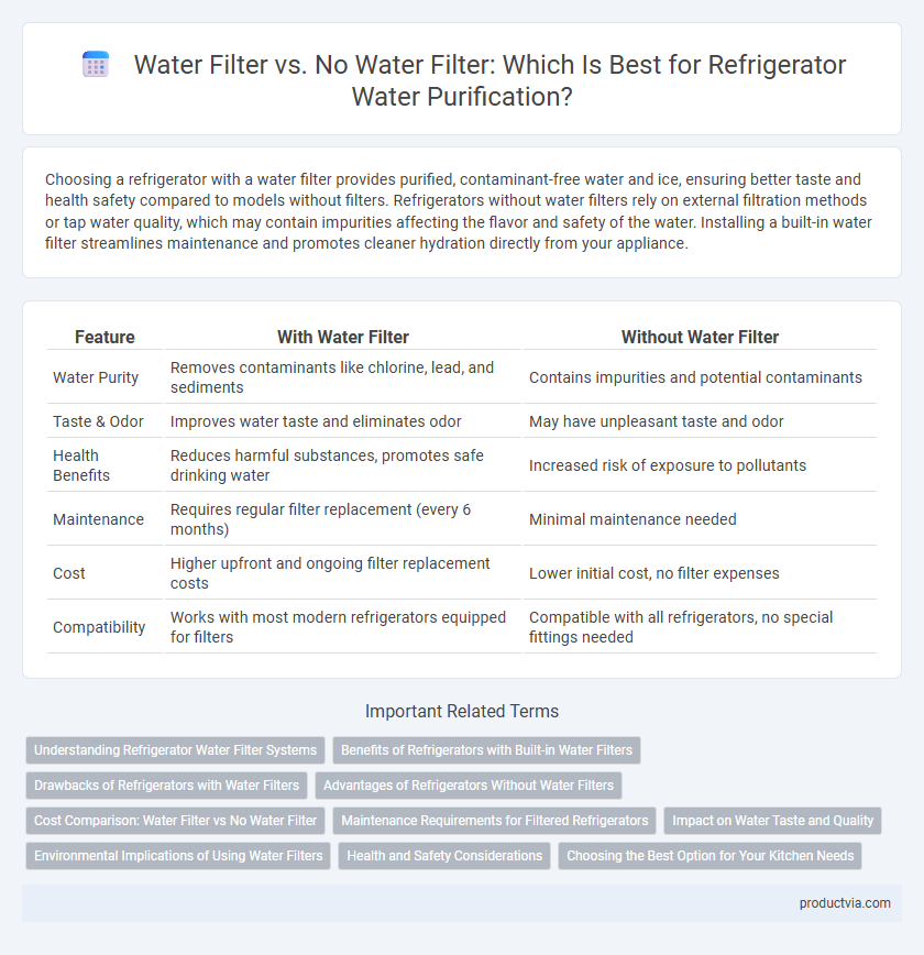 Water Filter vs. No Water Filter: Which Is Best for Refrigerator Water Purification?