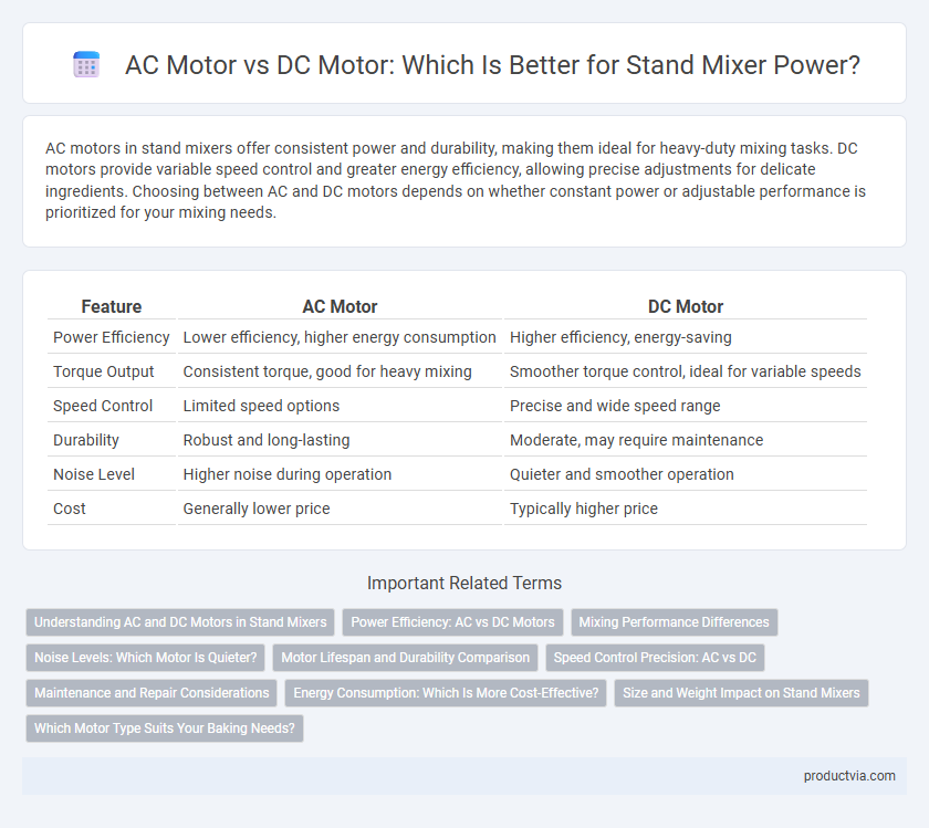 AC Motor vs DC Motor: Which Is Better for Stand Mixer Power?