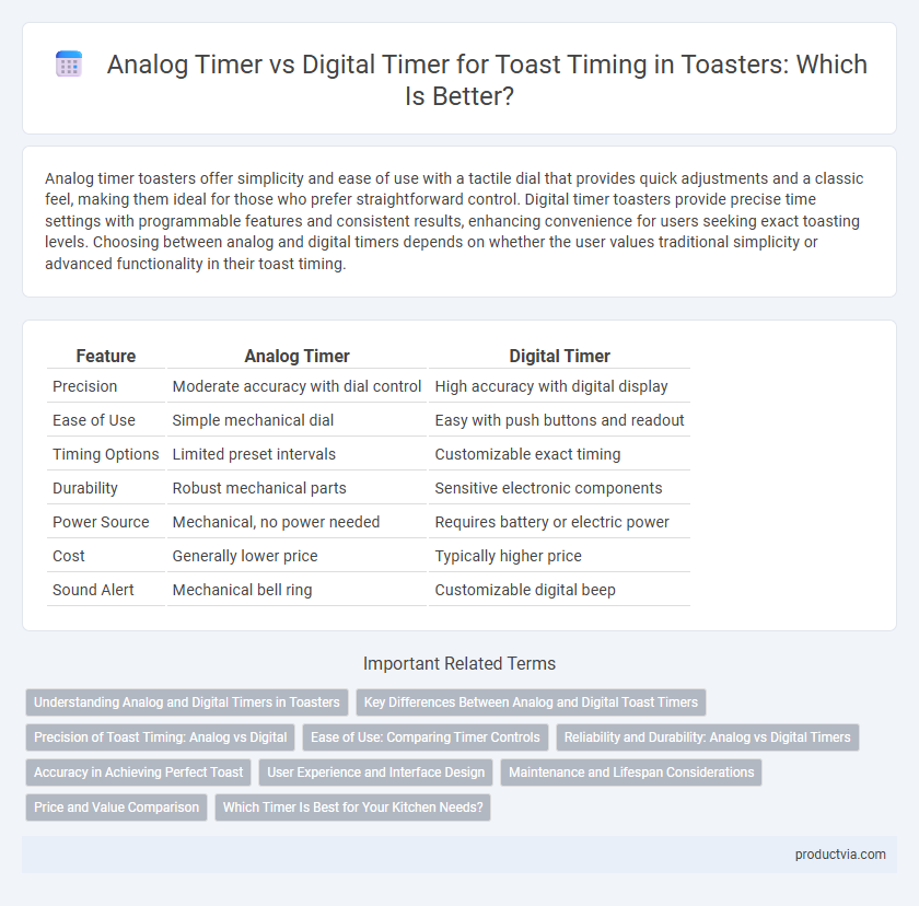 Analog Timer vs Digital Timer for Toast Timing in Toasters: Which Is Better?