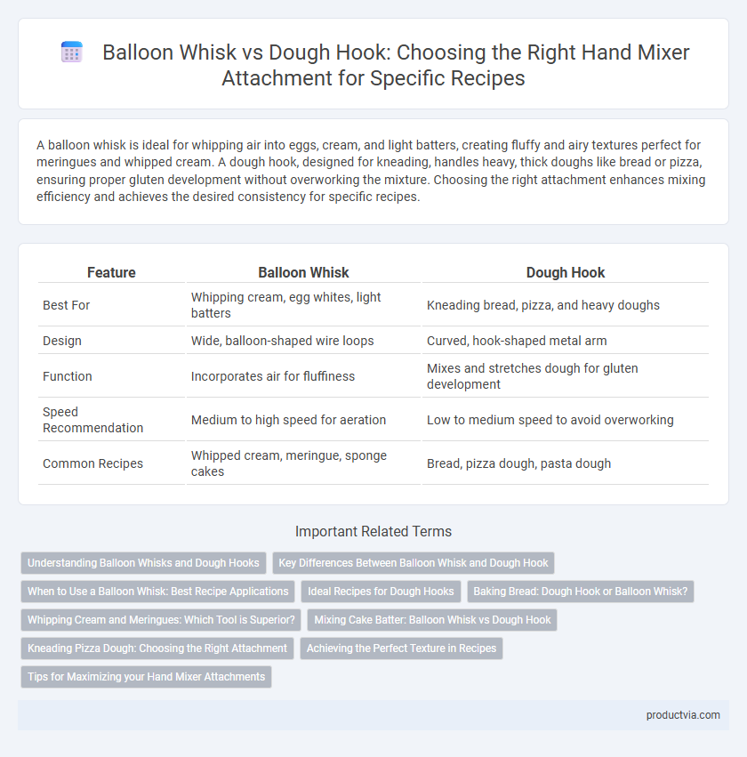 Balloon Whisk vs Dough Hook: Choosing the Right Hand Mixer Attachment for Specific Recipes