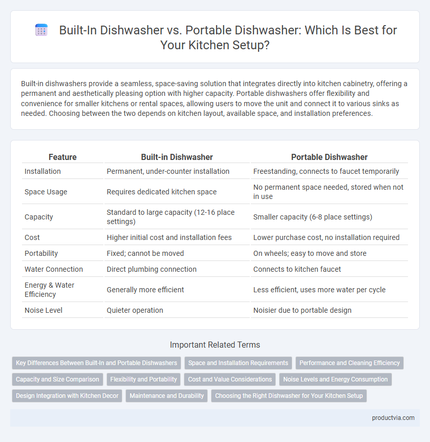 Built-In Dishwasher vs. Portable Dishwasher: Which Is Best for Your Kitchen Setup?