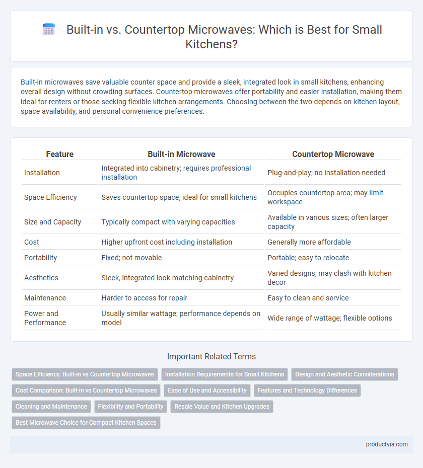 Built-in vs. Countertop Microwaves: Which is Best for Small Kitchens?