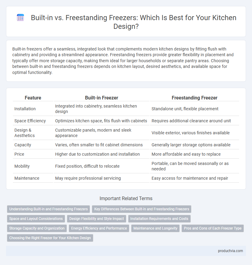 Built-in vs. Freestanding Freezers: Which Is Best for Your Kitchen Design?