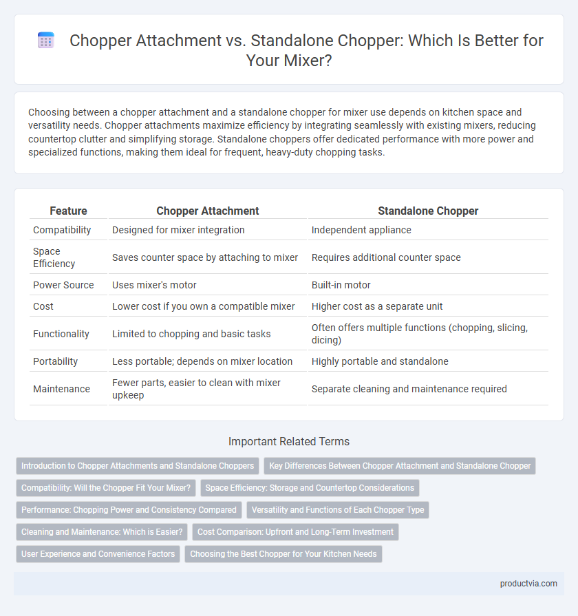 Chopper Attachment vs. Standalone Chopper: Which Is Better for Your Mixer?