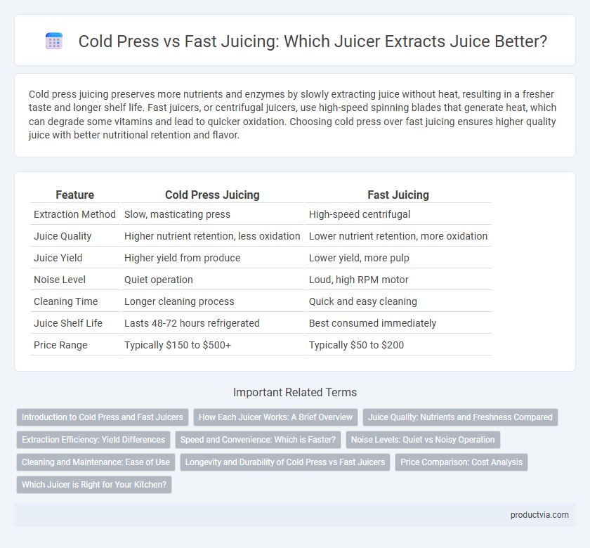 Cold Press vs Fast Juicing: Which Juicer Extracts Juice Better?