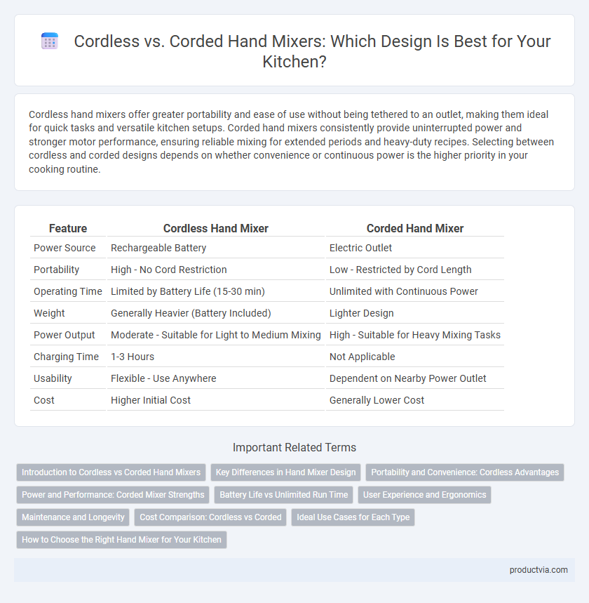 Cordless vs. Corded Hand Mixers: Which Design Is Best for Your Kitchen?