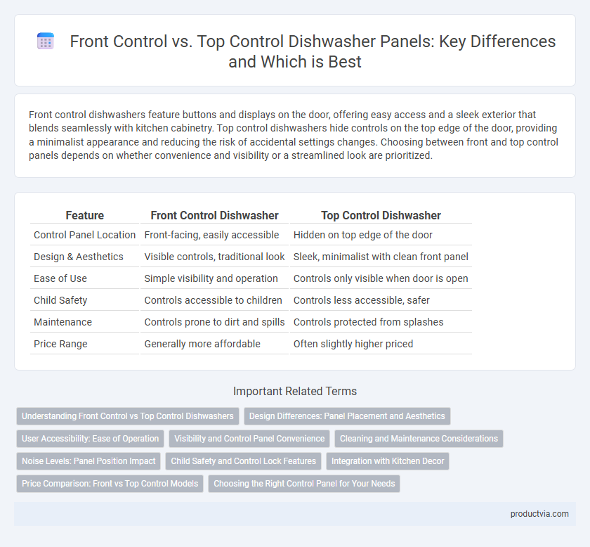 Front Control vs. Top Control Dishwasher Panels: Key Differences and Which is Best