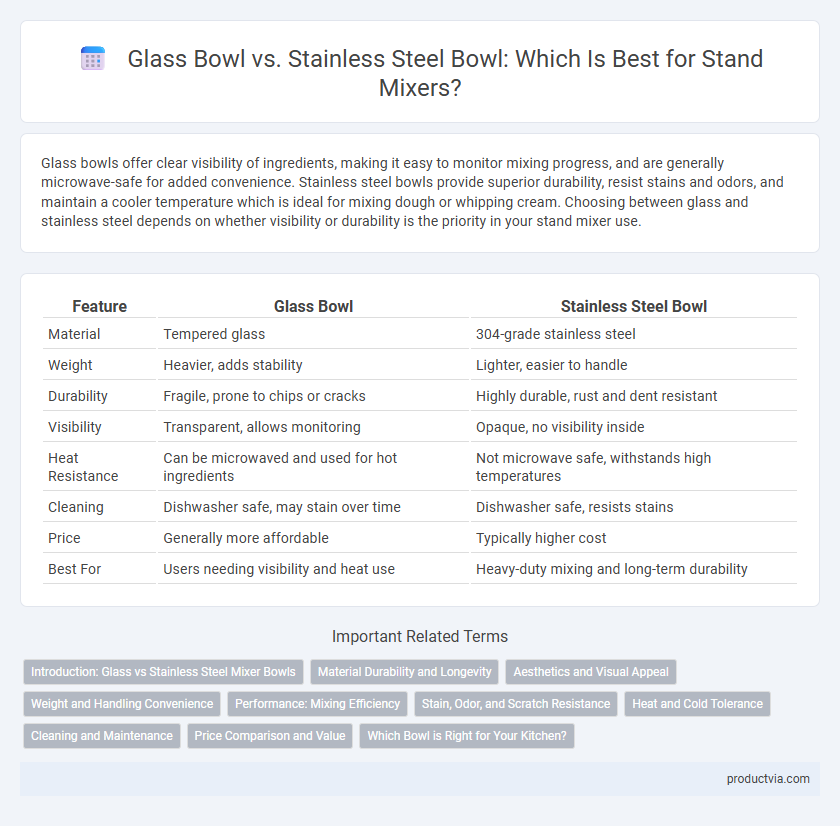 Glass Bowl vs. Stainless Steel Bowl: Which Is Best for Stand Mixers?