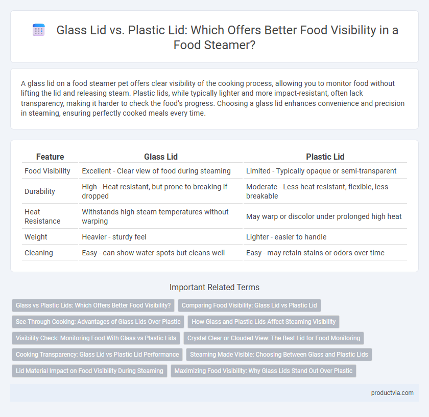 Glass Lid vs. Plastic Lid: Which Offers Better Food Visibility in a Food Steamer?