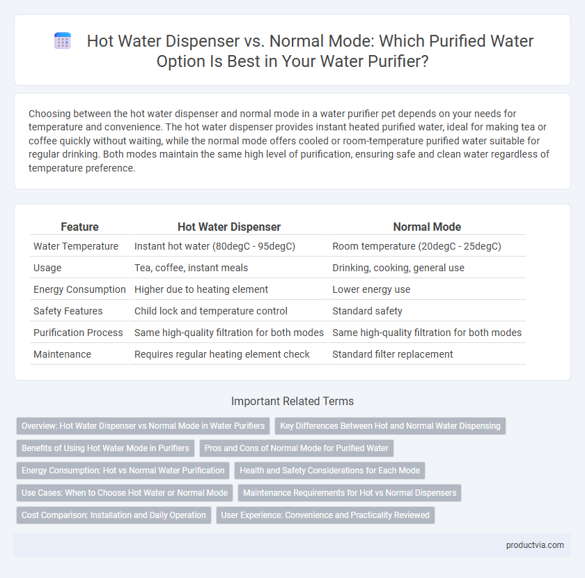 Hot Water Dispenser vs. Normal Mode: Which Purified Water Option Is Best in Your Water Purifier?