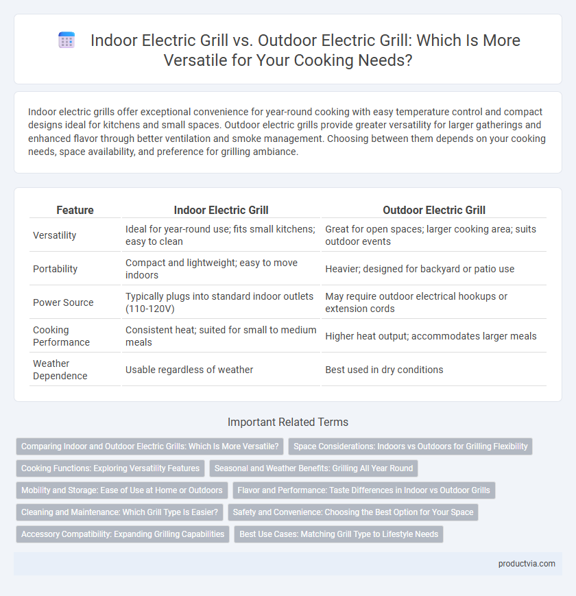 Indoor Electric Grill vs. Outdoor Electric Grill: Which Is More Versatile for Your Cooking Needs?